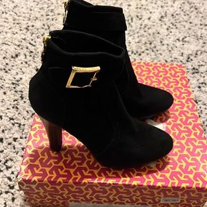 Tory Burch black suede Melrose bootie Size 7